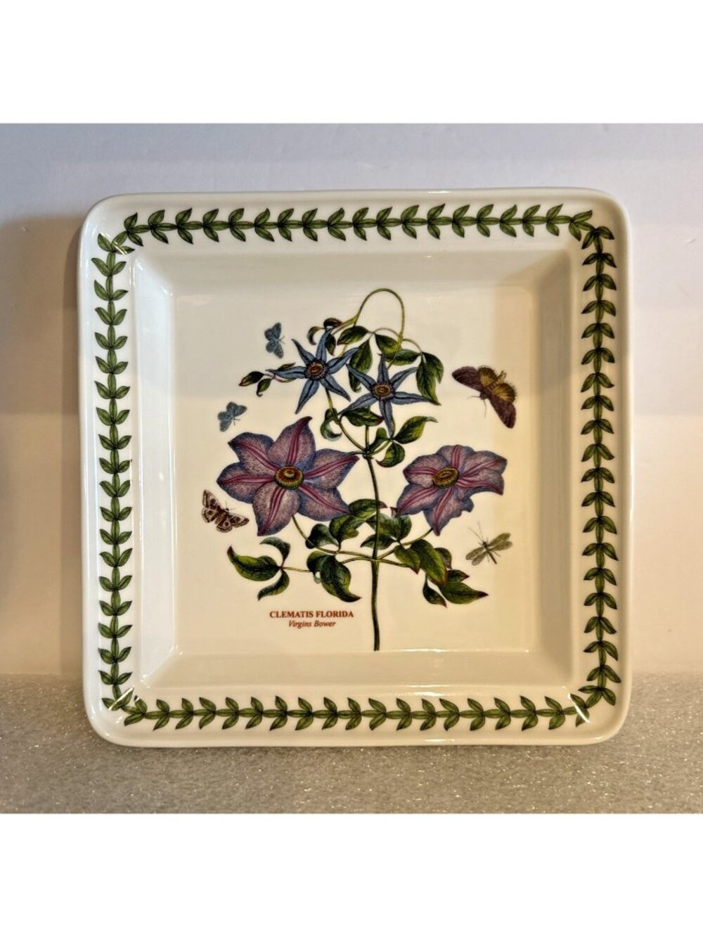 Portmeirion Botanic Garden Square Plate 8” Appetizer Salad Desert 1.25" Deep NEW